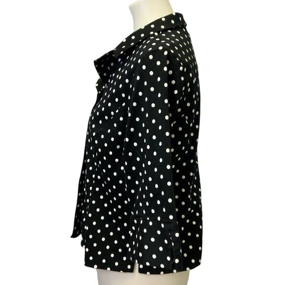 Pendleton Womens Medium Petite Cotton Blend Polka Dot Button Down Shirt Top - Picture 2 of 5
